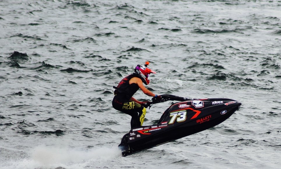 Professional Jet Ski Pilot Luc Hermsen and his 1100cc Custom Race Ski